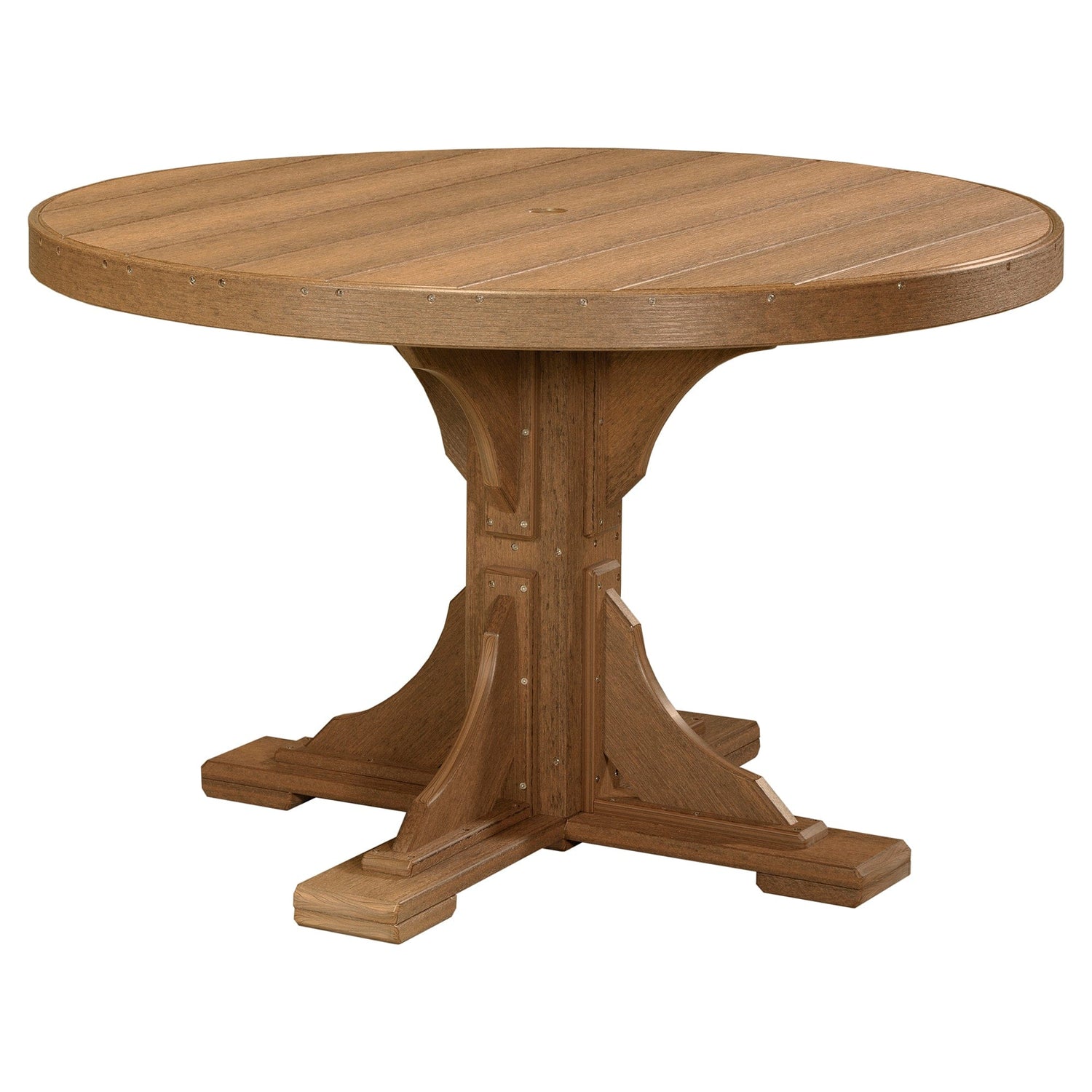 Luxcraft Poly Composite 4-Person Round Dining Table &amp; Bench Set