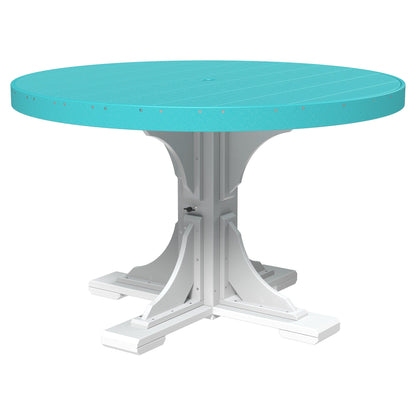 Luxcraft Poly Composite 4-Person Round Dining Table &amp; Bench Set