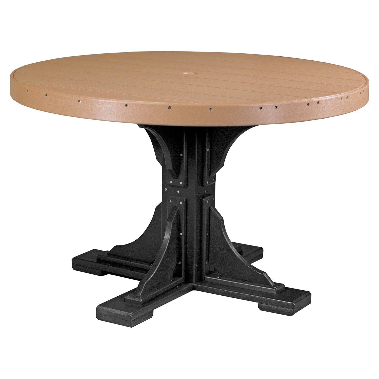 Luxcraft Poly Composite 4-Person Round Dining Table &amp; Bench Set