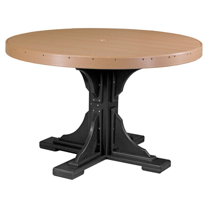 Luxcraft Poly Composite 4-Person Round Dining Table &amp; Bench Set