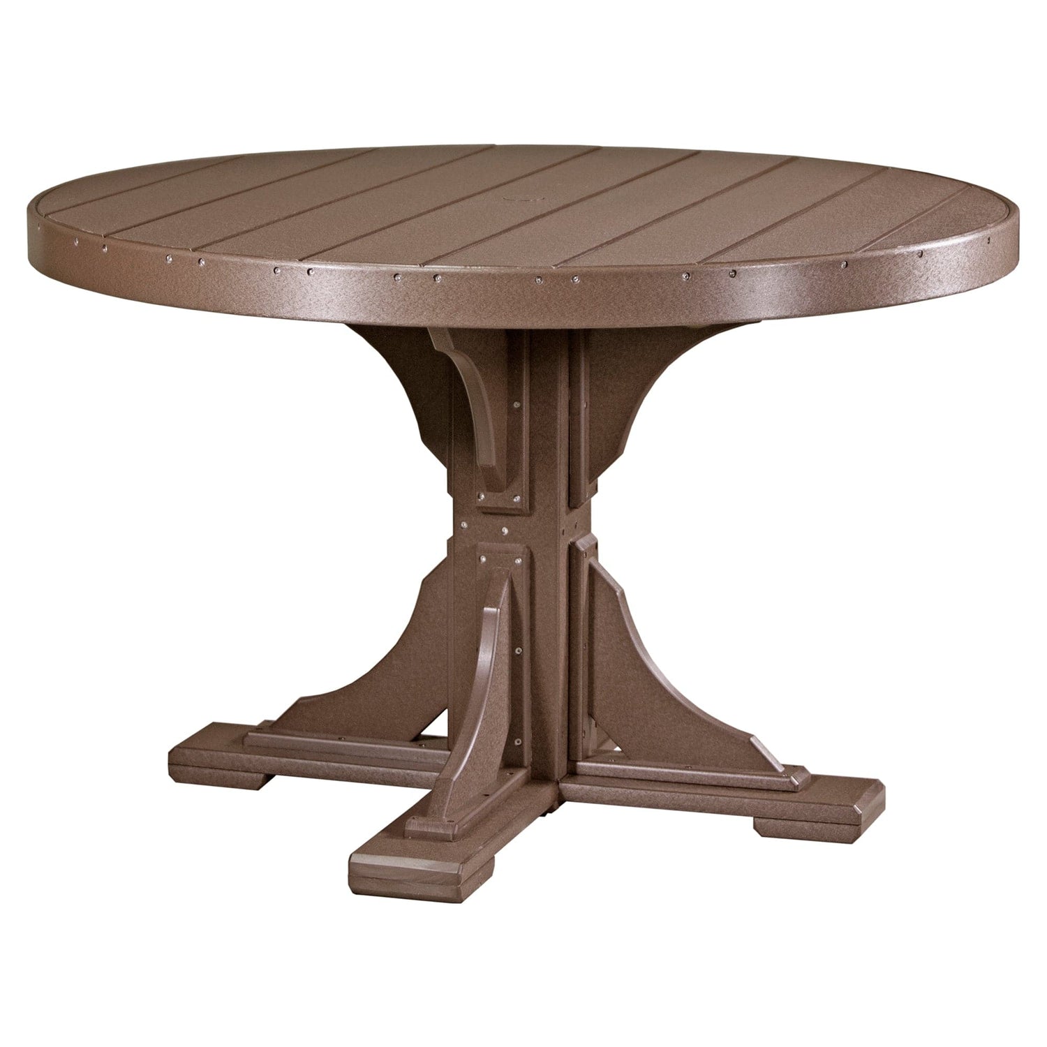 Luxcraft Poly Composite 4-Person Round Dining Table &amp; Bench Set