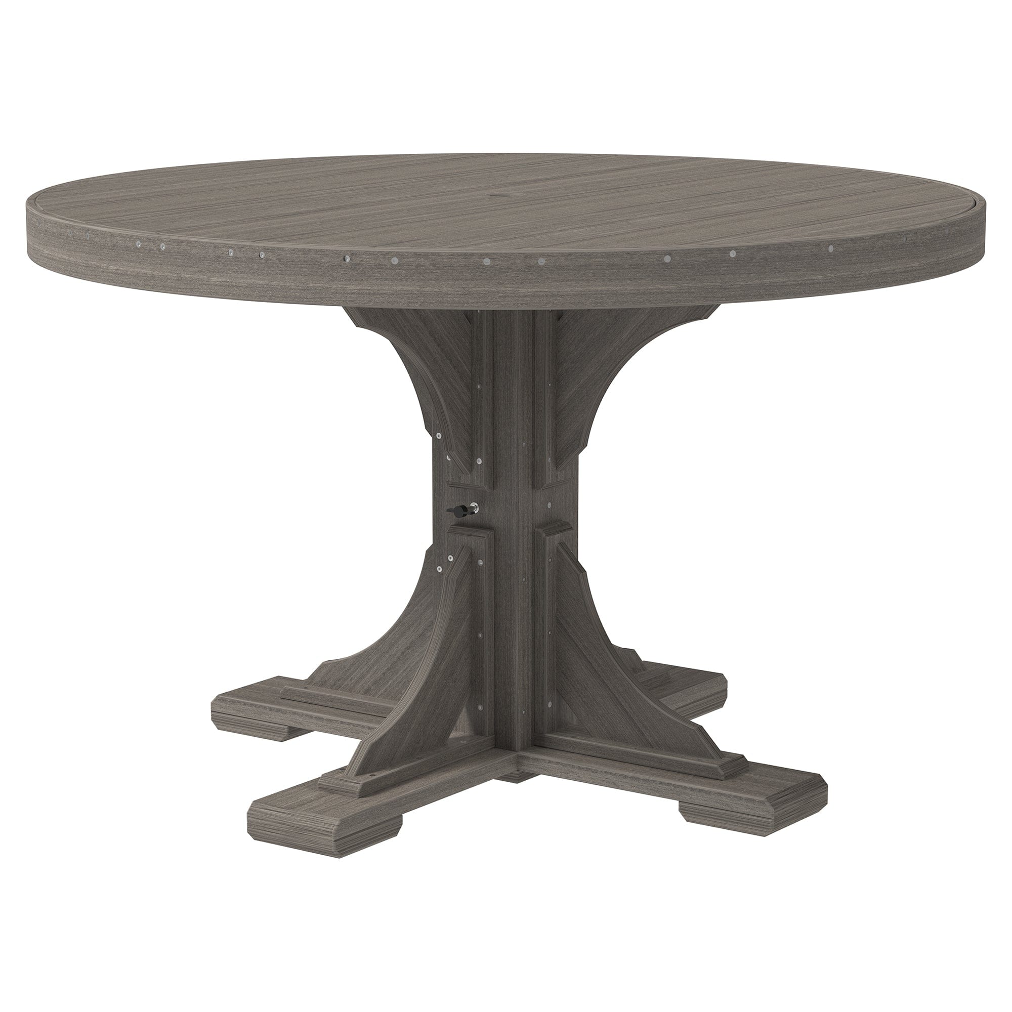 Luxcraft Poly Composite 4-Person Round Dining Table &amp; Bench Set
