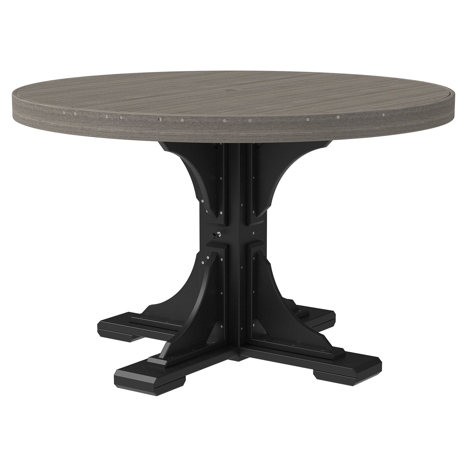 Luxcraft Poly Composite 4-Person Round Dining Table &amp; Bench Set