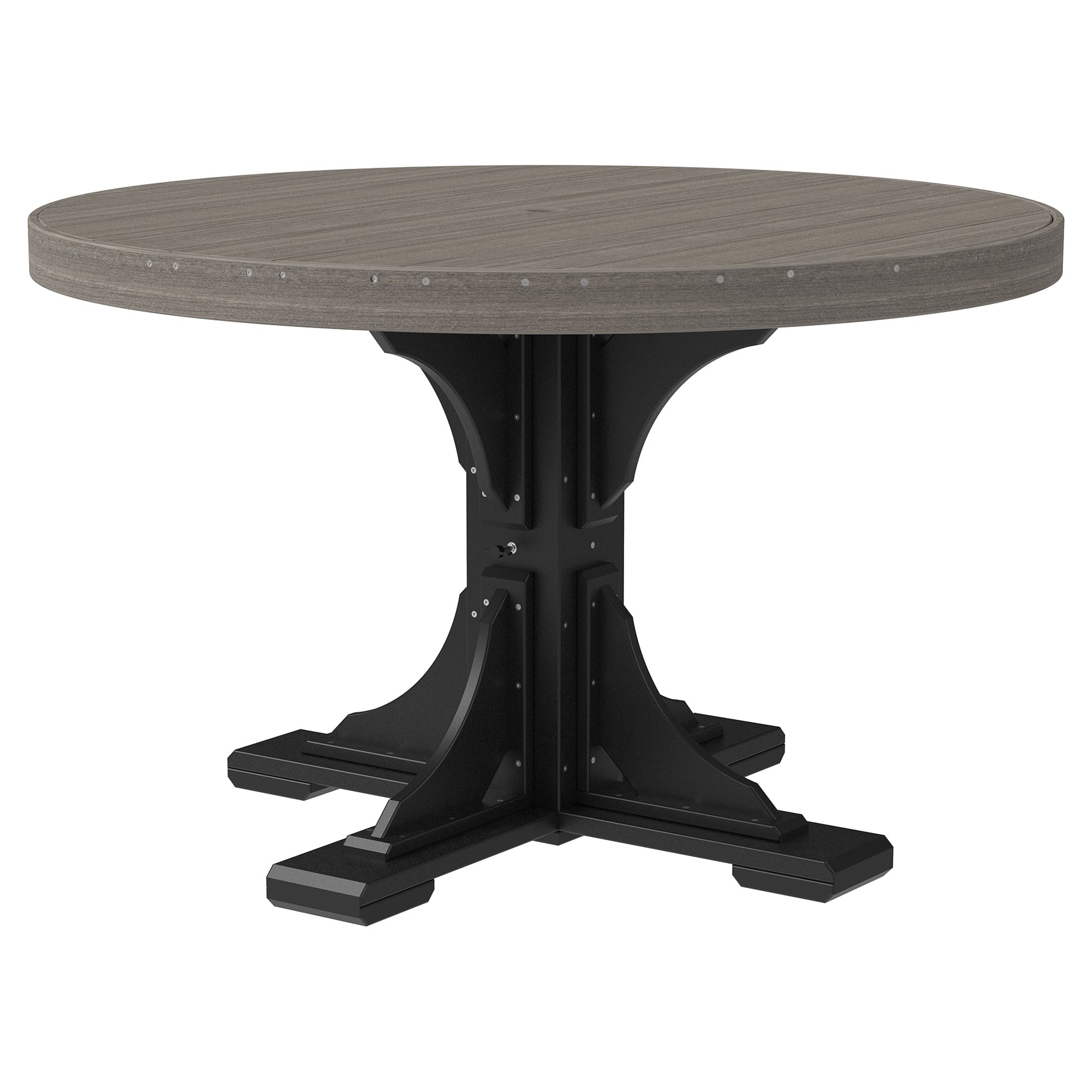 Luxcraft Poly Composite 4-Person Round Dining Table &amp; Bench Set