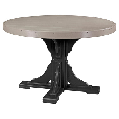 Luxcraft Poly Composite 4-Person Round Dining Table &amp; Bench Set