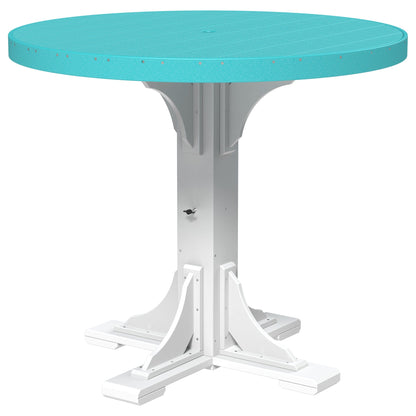 Luxcraft Poly Lumber Round Outdoor Bar Table