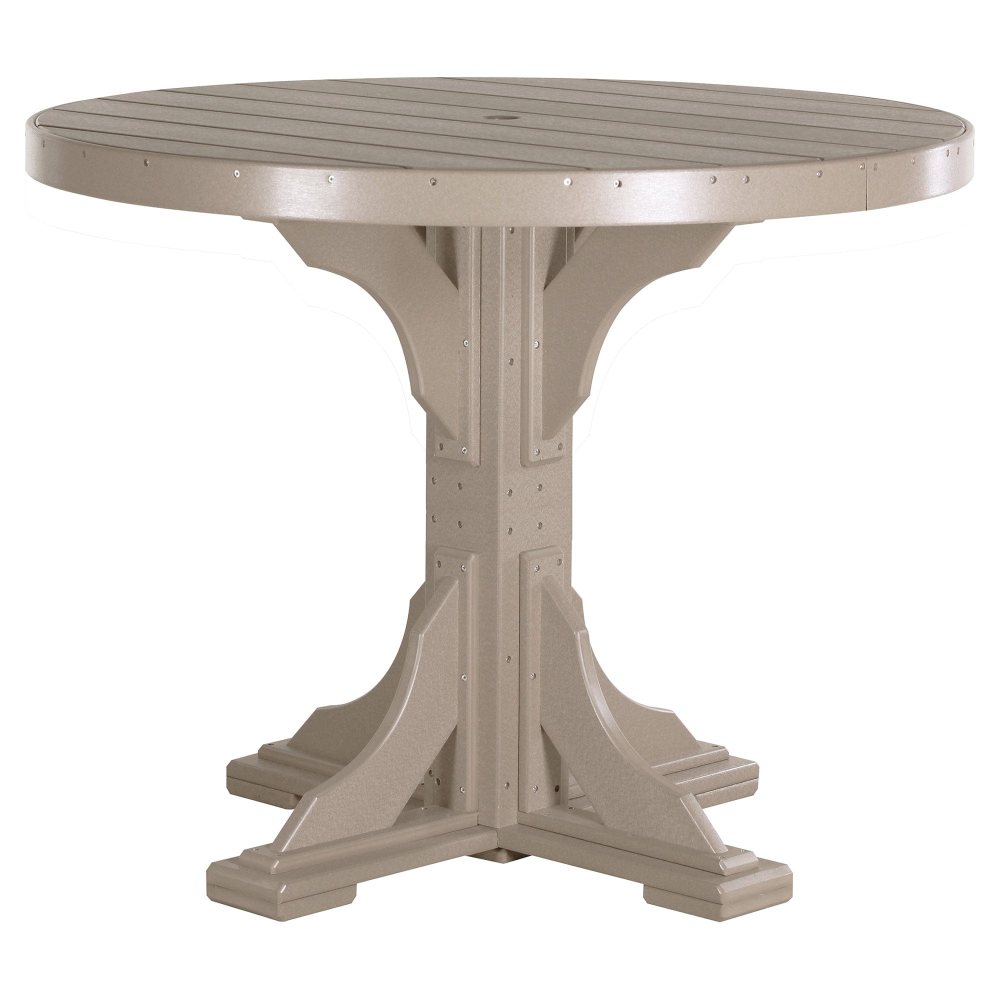 Luxcraft Poly Lumber Round Outdoor Bar Table