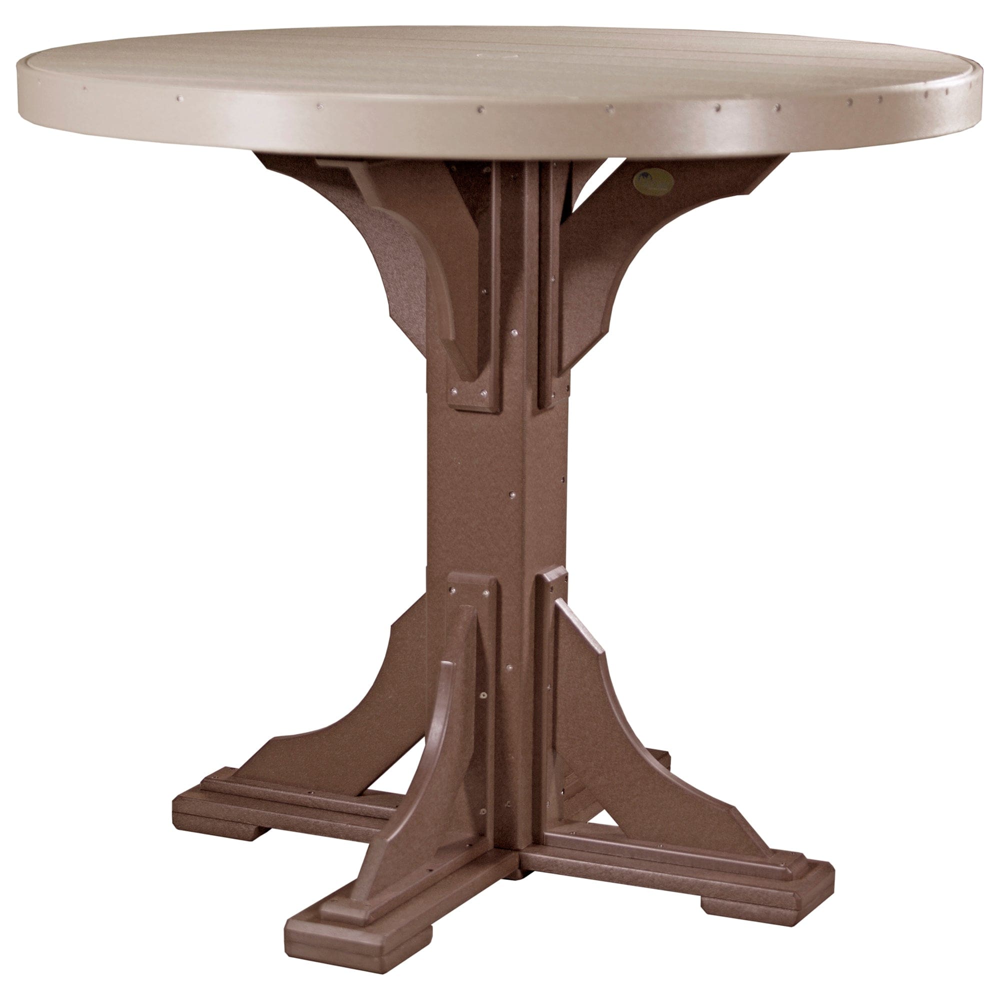 Luxcraft Poly Lumber Round Outdoor Bar Table