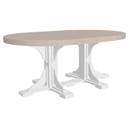 Luxcraft Poly Composite Oval Dining Table &amp; Bench Set