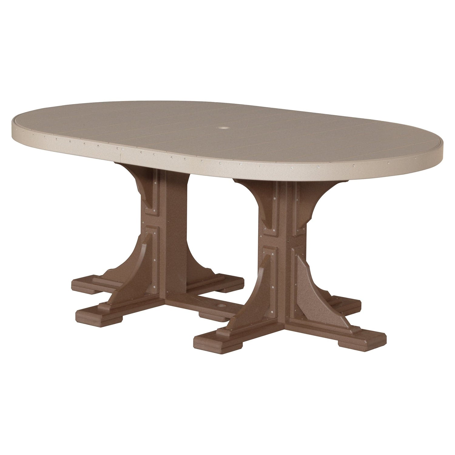 Luxcraft Poly Composite Oval Dining Table &amp; Bench Set