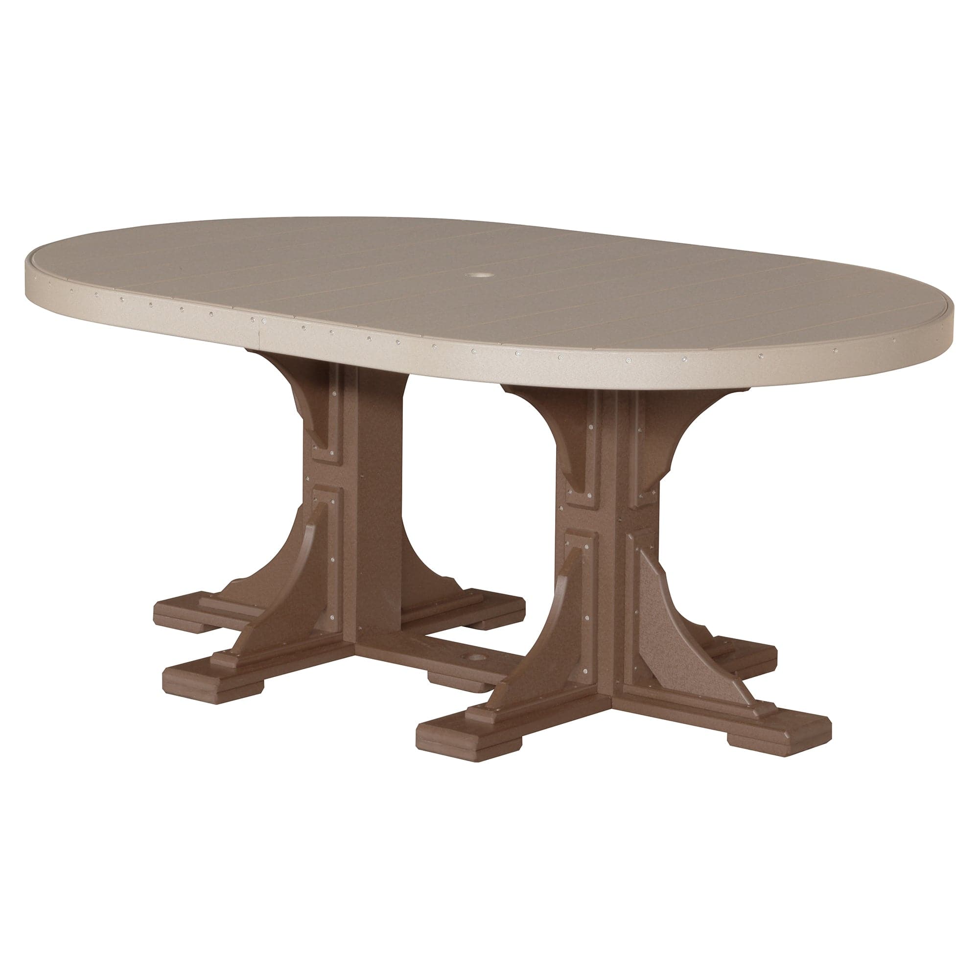 Luxcraft Poly Composite Oval Dining Table &amp; Bench Set