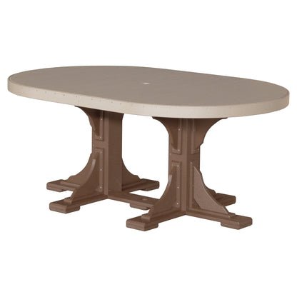 Luxcraft Poly Composite Oval Dining Table &amp; Bench Set