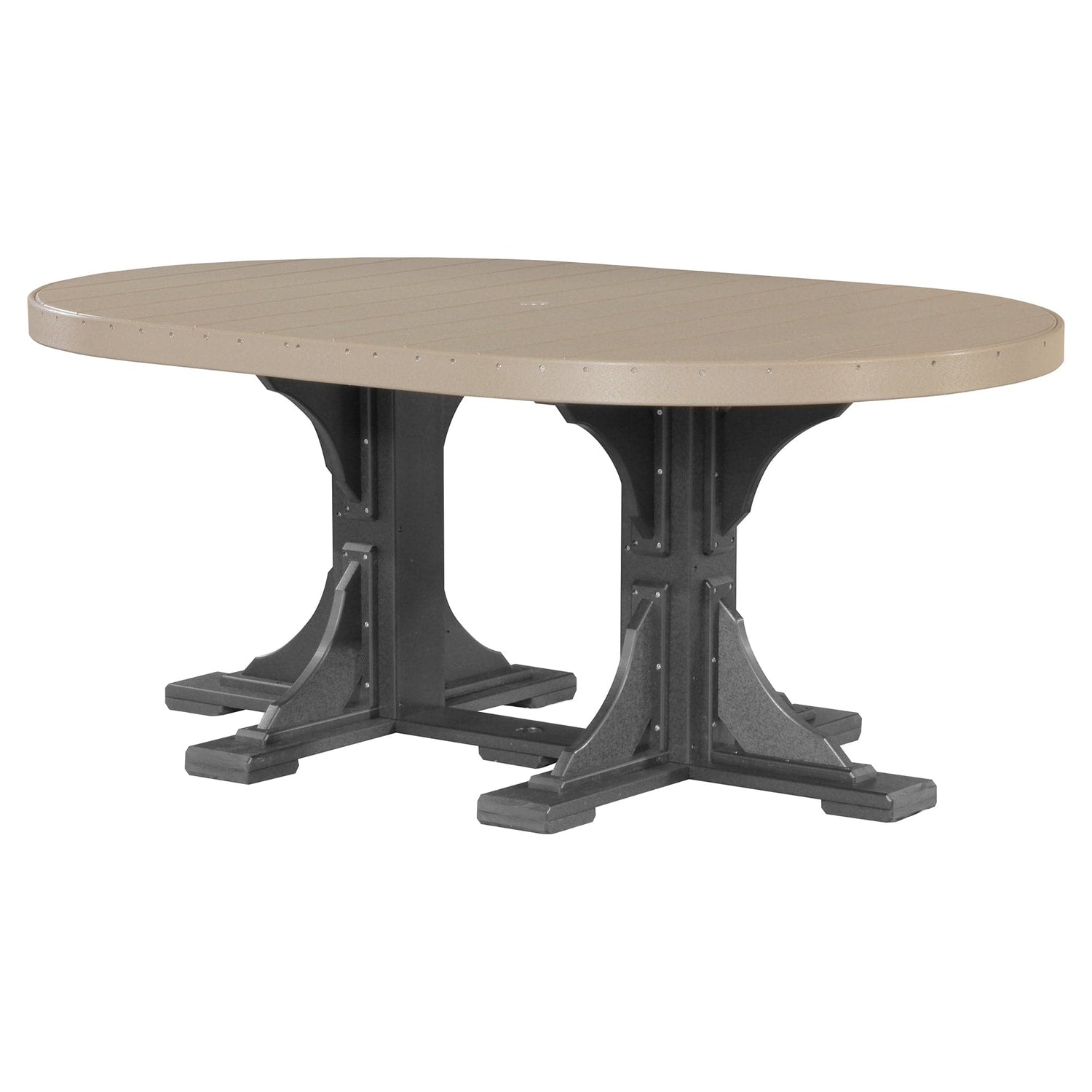 Luxcraft Poly Composite Oval Dining Table &amp; Bench Set
