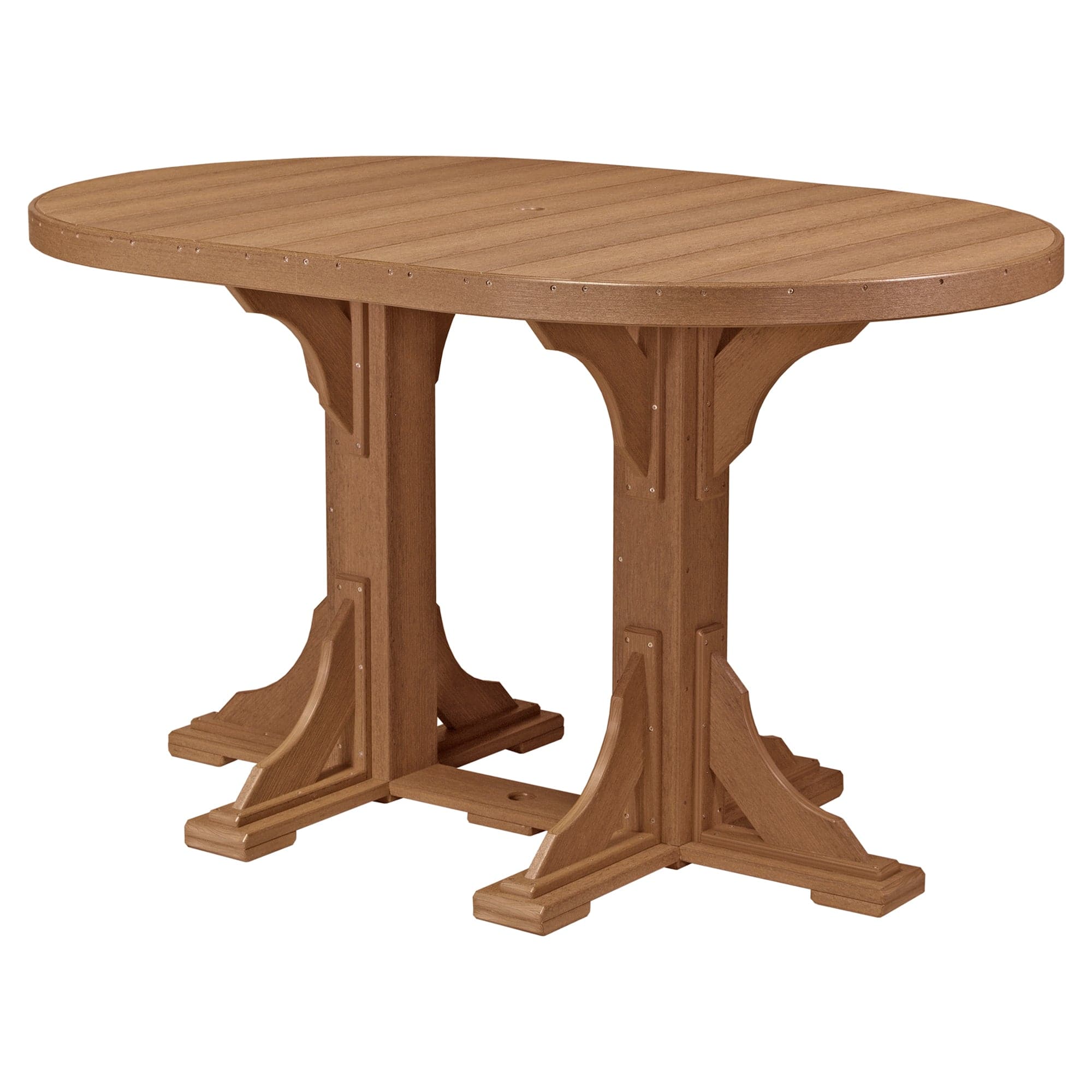 Luxcraft Poly Lumber Oval Bar-Height Dining Table