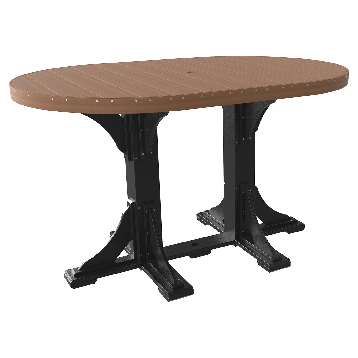Luxcraft Poly Lumber Oval Bar-Height Dining Table