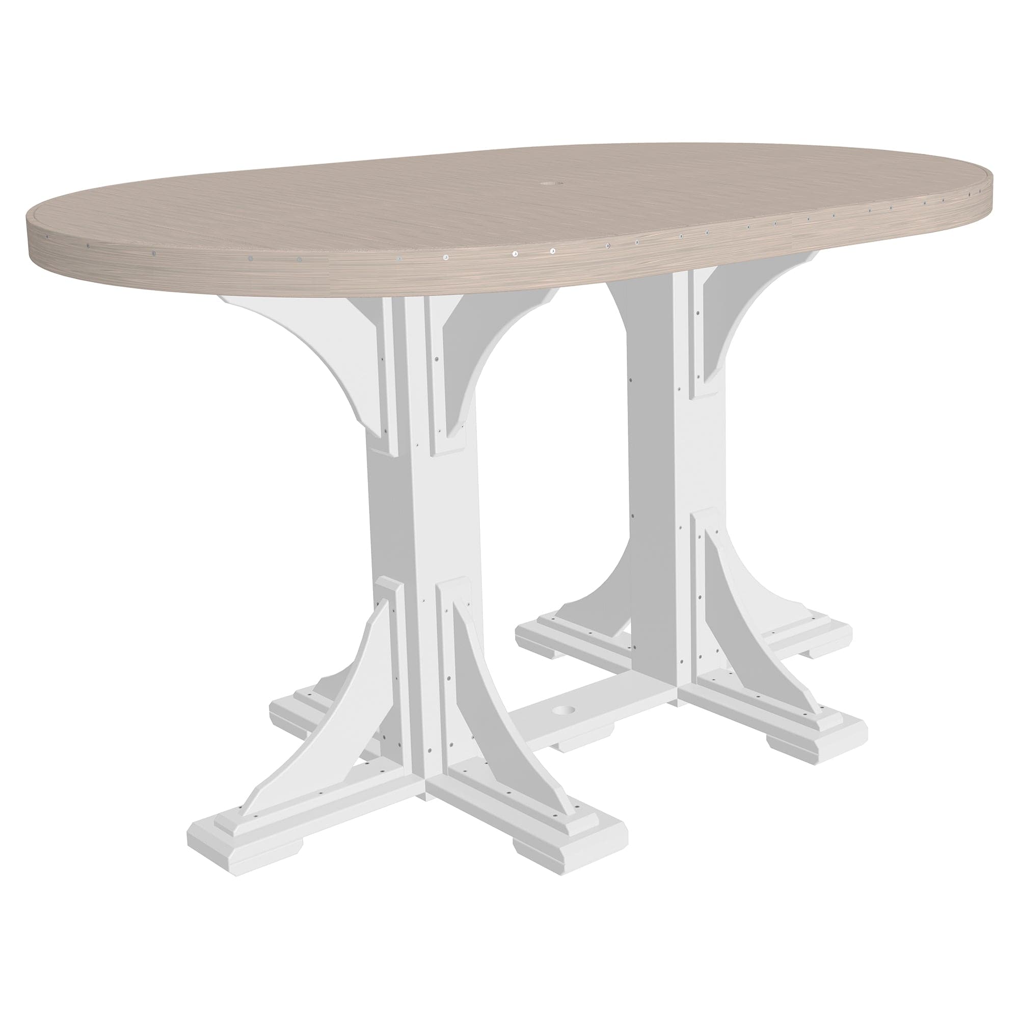 Luxcraft Poly Lumber Oval Bar-Height Dining Table