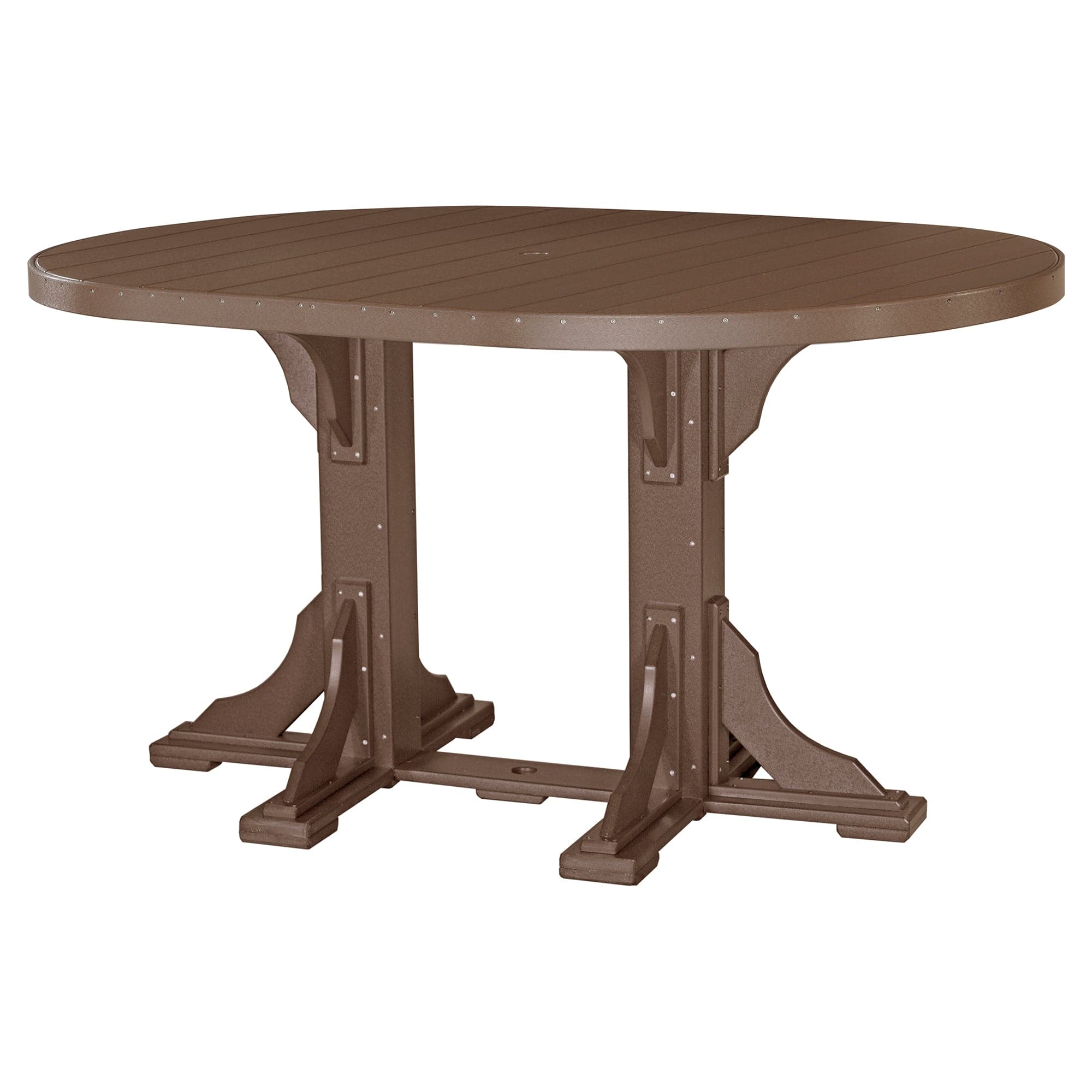 Luxcraft Poly Lumber Oval Bar-Height Dining Table