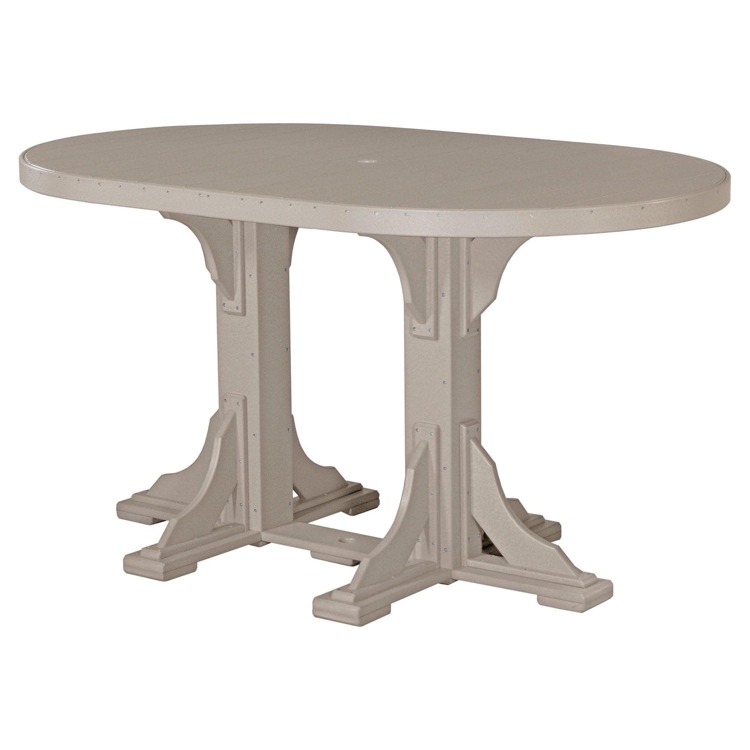 Luxcraft Poly Lumber Oval Bar-Height Dining Table