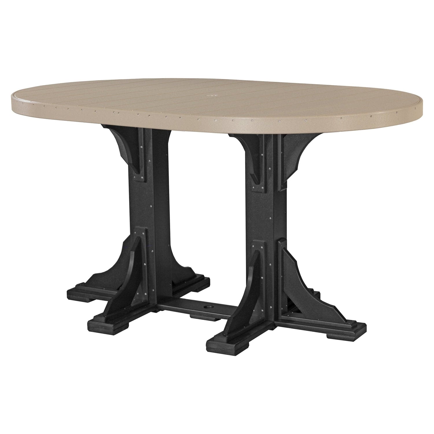 Luxcraft Poly Lumber Oval Bar-Height Dining Table