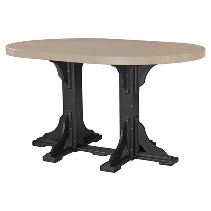 Luxcraft Poly Lumber Oval Bar-Height Dining Table