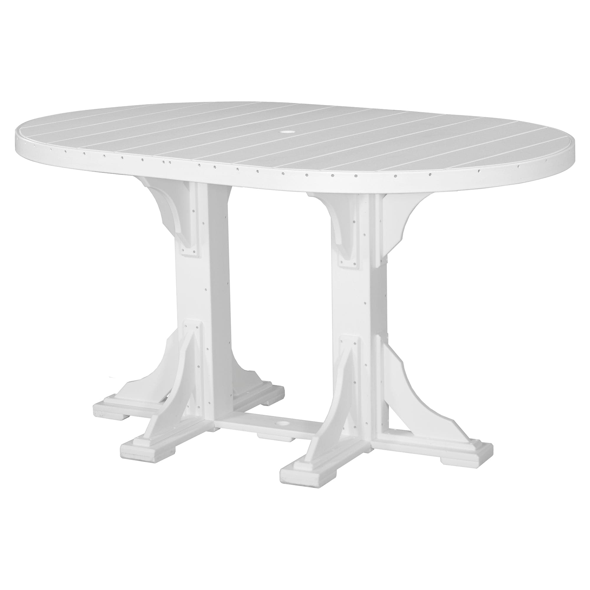 Luxcraft Poly Lumber Oval Bar-Height Dining Table