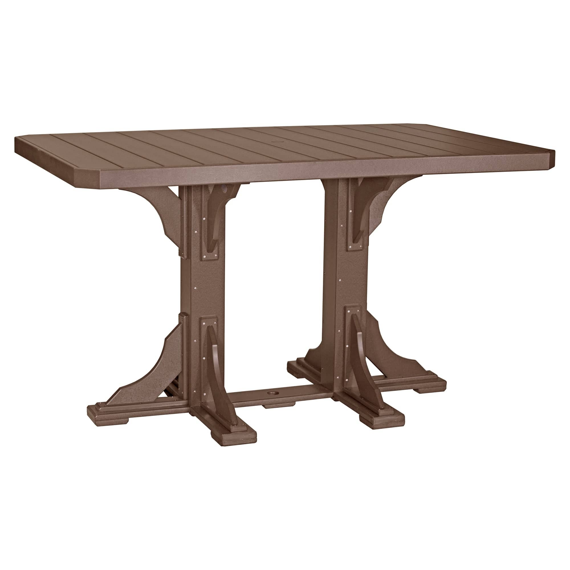 Luxcraft Rectangular Poly Bar-Height Dining Table