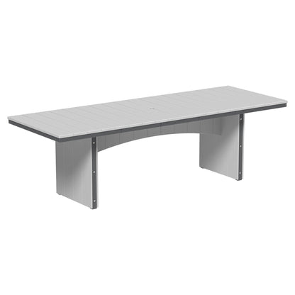 Luxcraft Urban 8-Person Rectangular Poly Dining Table &amp; Chair Set