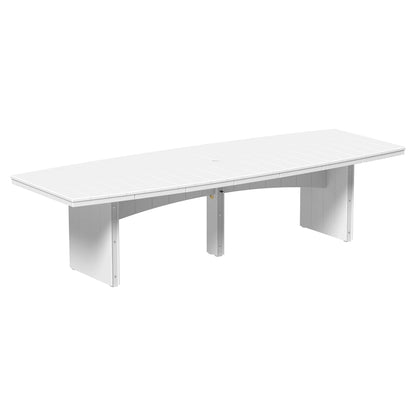 Luxcraft Urban 10-Person Oval Poly Dining Table &amp; Chair Set