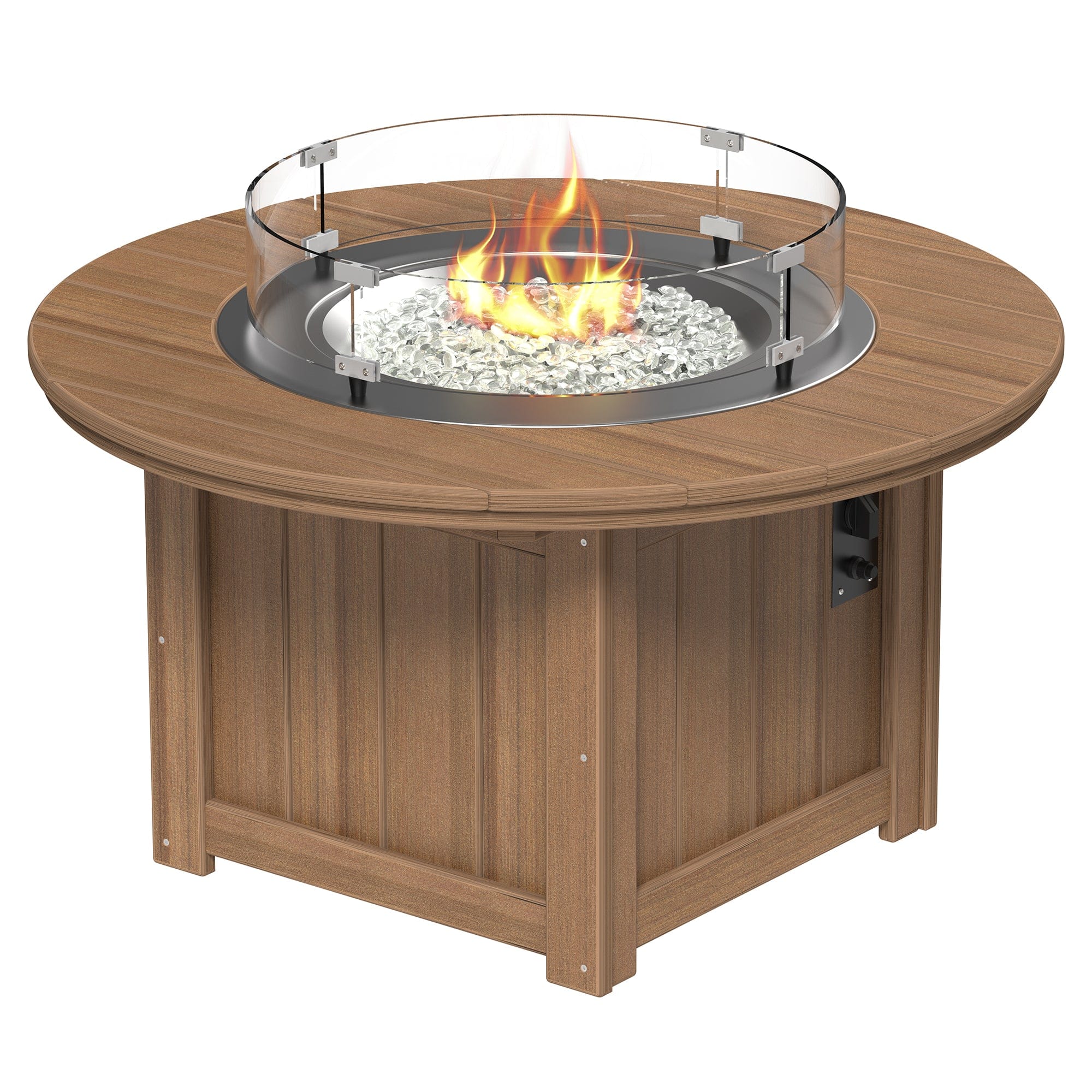 Luxcraft Lumin Poly Lumber Round Gas Fire Pit