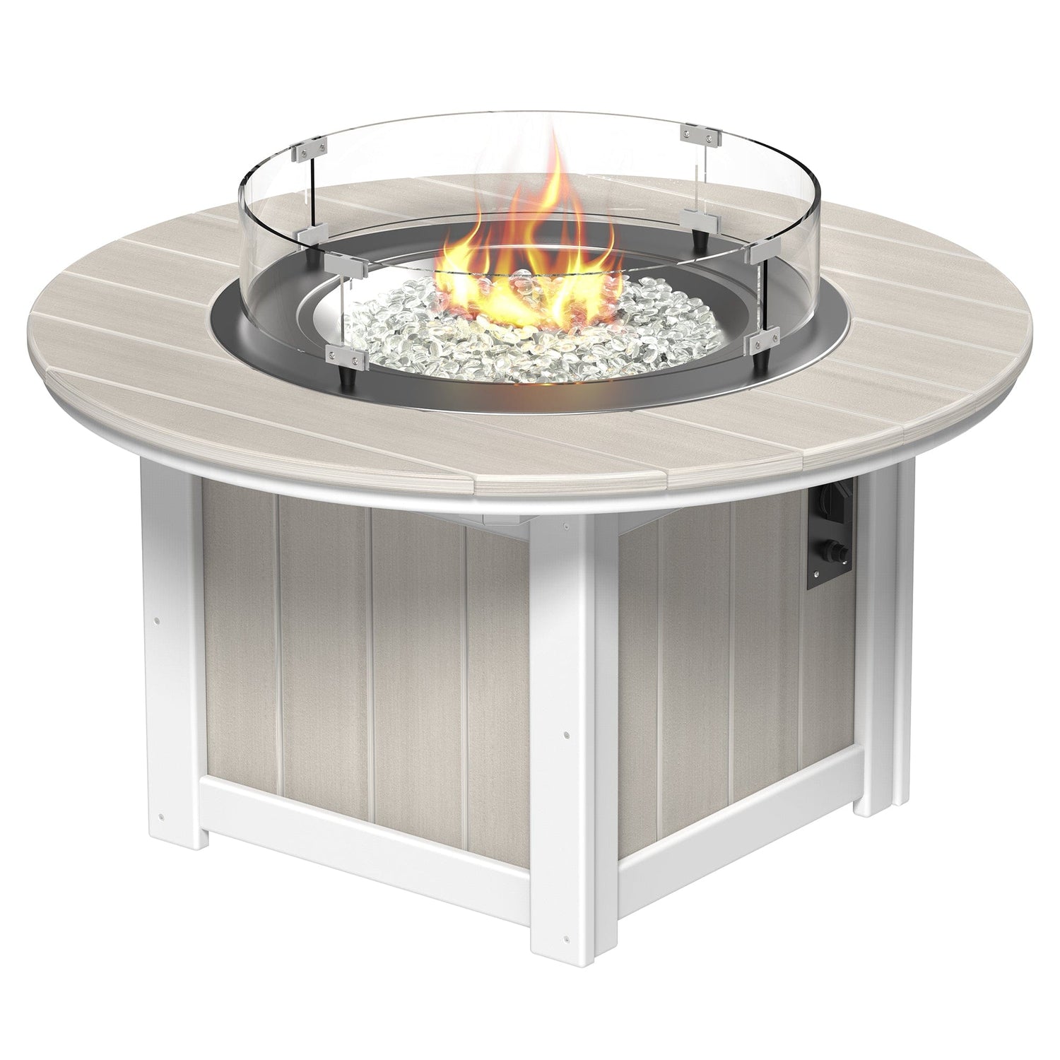 Luxcraft Lumin Poly Lumber Round Gas Fire Pit