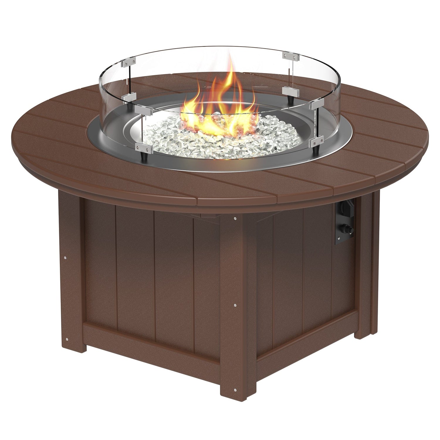 Luxcraft Lumin Poly Lumber Round Gas Fire Pit