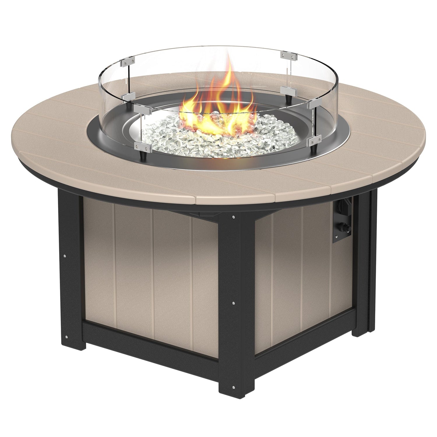 Luxcraft Lumin Poly Lumber Round Gas Fire Pit