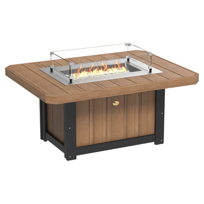 Luxcraft Lumin Poly Lumber Rectangular Gas Fire Pit