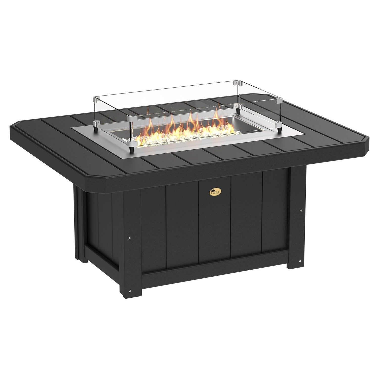 Luxcraft Lumin Poly Lumber Rectangular Gas Fire Pit