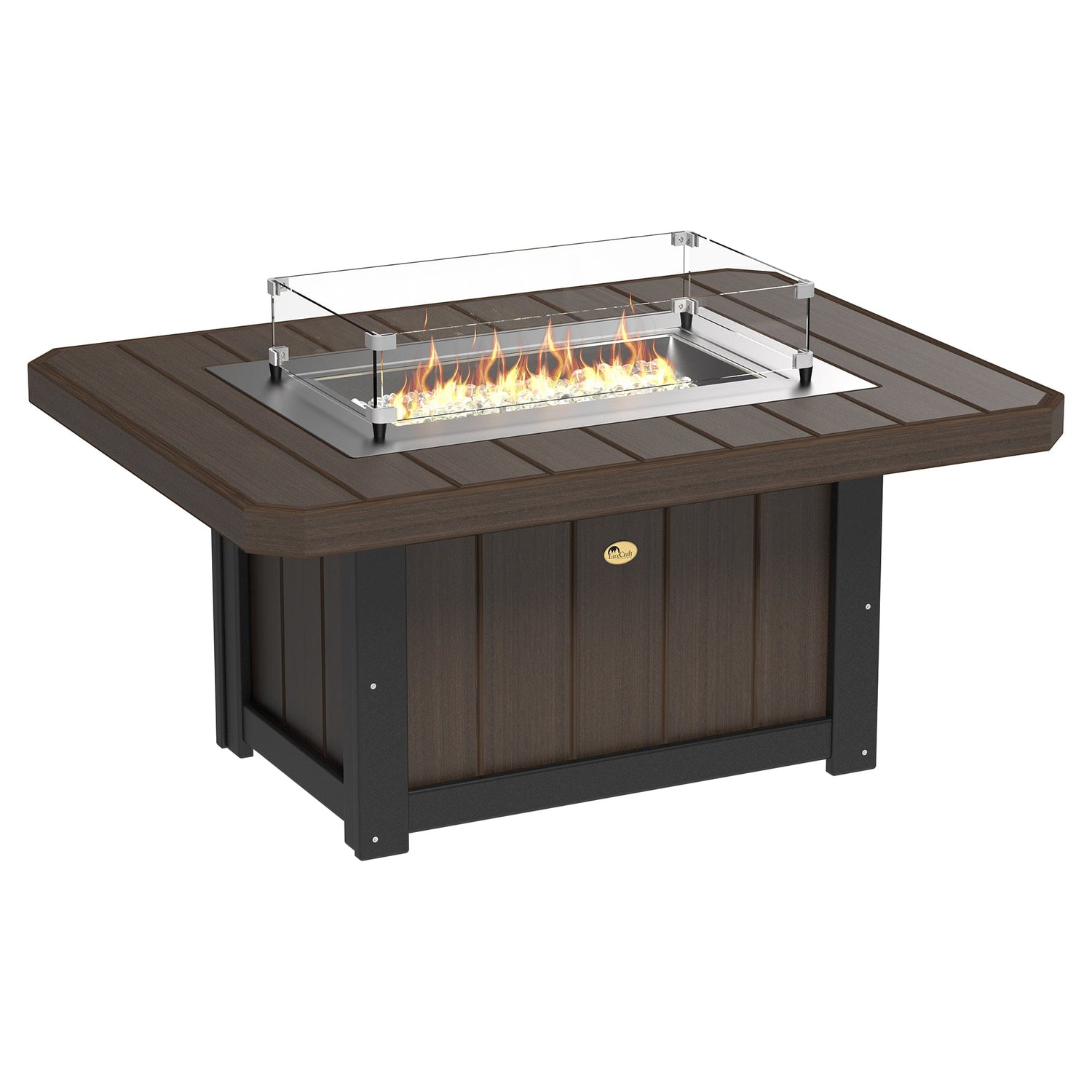 Luxcraft Lumin Poly Lumber Rectangular Gas Fire Pit