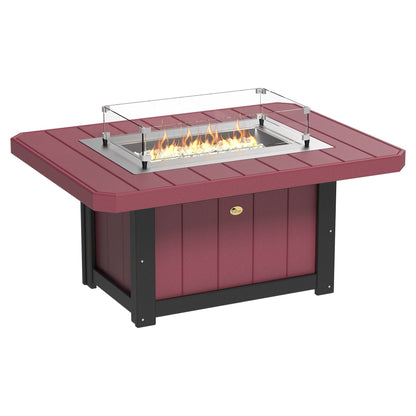 Luxcraft Lumin Poly Lumber Rectangular Gas Fire Pit