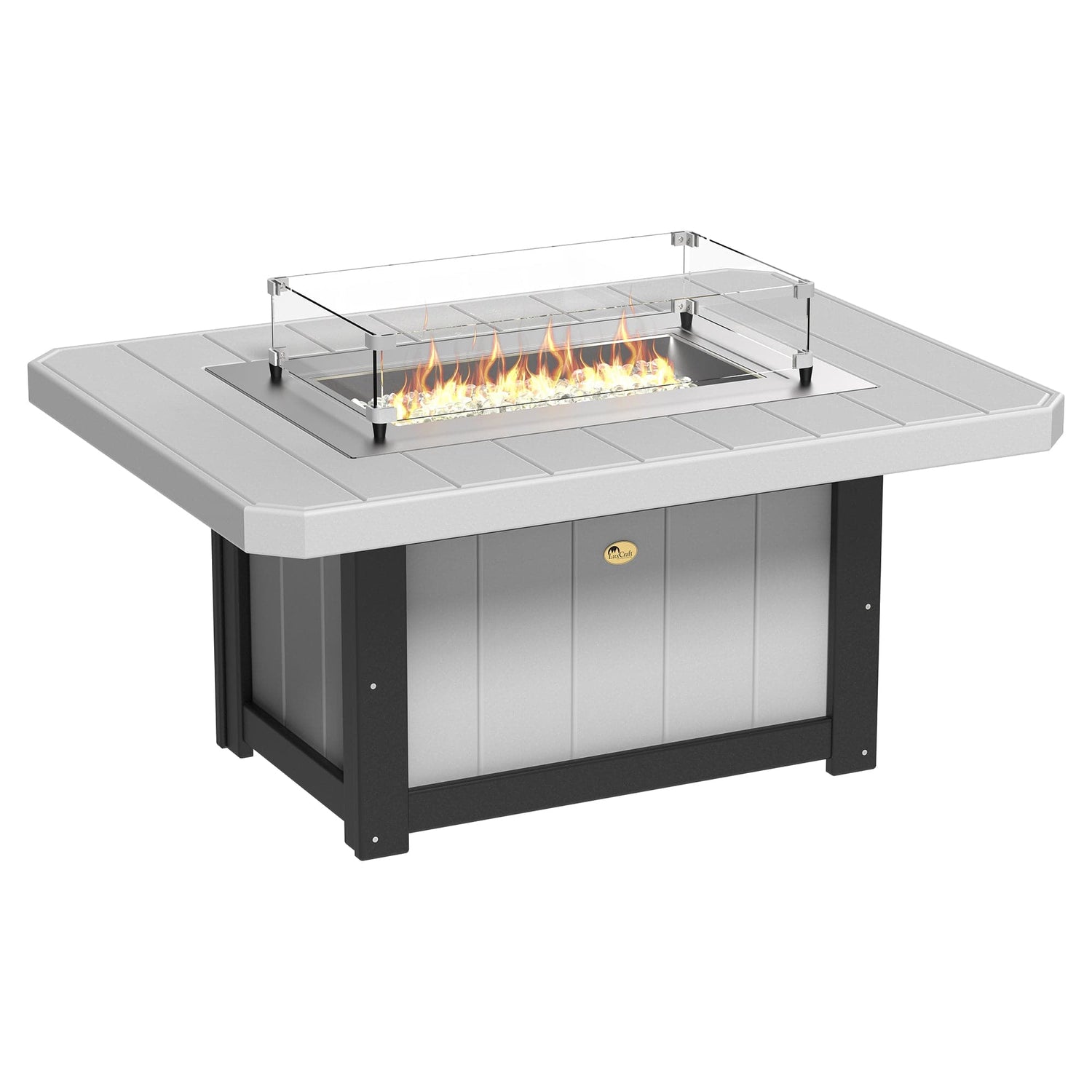 Luxcraft Lumin Poly Lumber Rectangular Gas Fire Pit