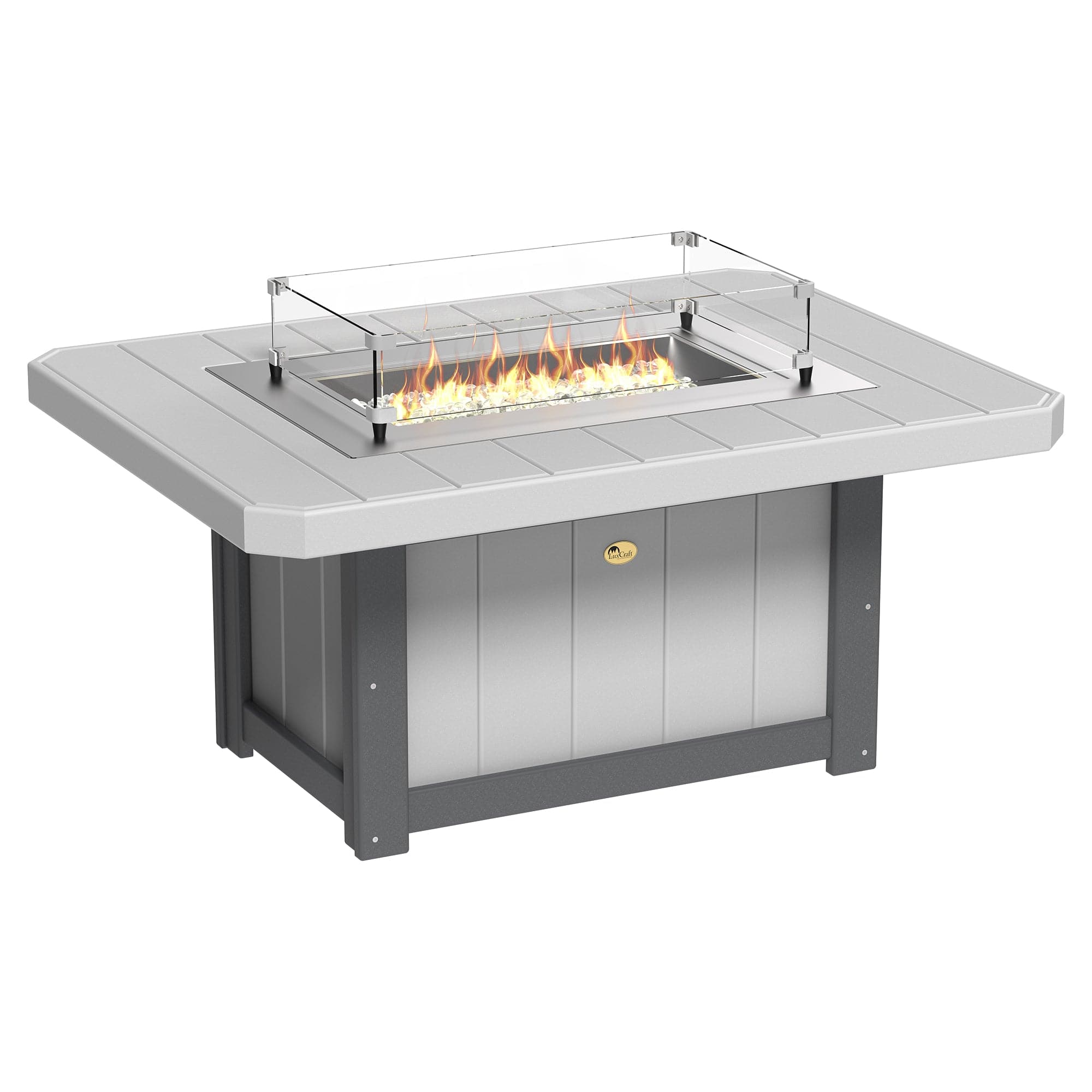 Luxcraft Lumin Poly Lumber Rectangular Gas Fire Pit