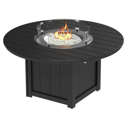 Luxcraft Lumin Poly Composite Round Dining Height Fire Pit Table