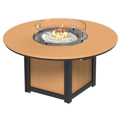 Luxcraft Lumin Poly Composite Round Dining Height Fire Pit Table