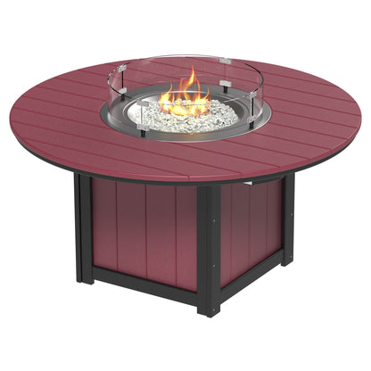 Luxcraft Lumin Poly Composite Round Dining Height Fire Pit Table