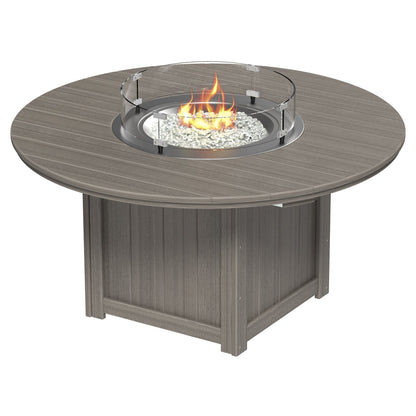 Luxcraft Lumin Poly Composite Round Dining Height Fire Pit Table