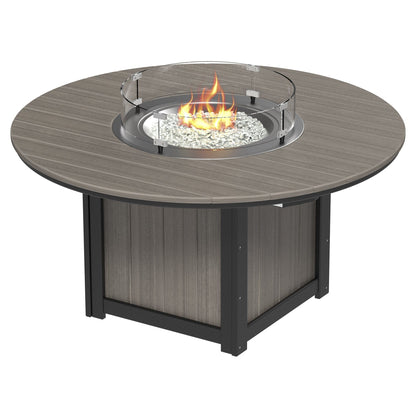 Luxcraft Lumin Poly Composite Round Dining Height Fire Pit Table
