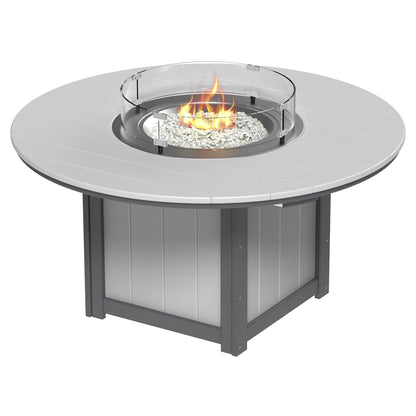 Luxcraft Lumin Poly Composite Round Dining Height Fire Pit Table
