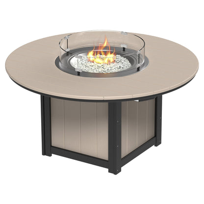 Luxcraft Lumin Poly Composite Round Dining Height Fire Pit Table