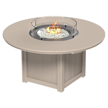 Luxcraft Lumin Poly Composite Round Dining Height Fire Pit Table