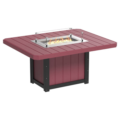 Luxcraft Lumin Poly Lumber 6-Person Dining Fire Table &amp; Chair Set