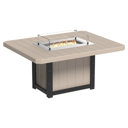 Luxcraft Lumin Poly Lumber 6-Person Dining Fire Table &amp; Chair Set