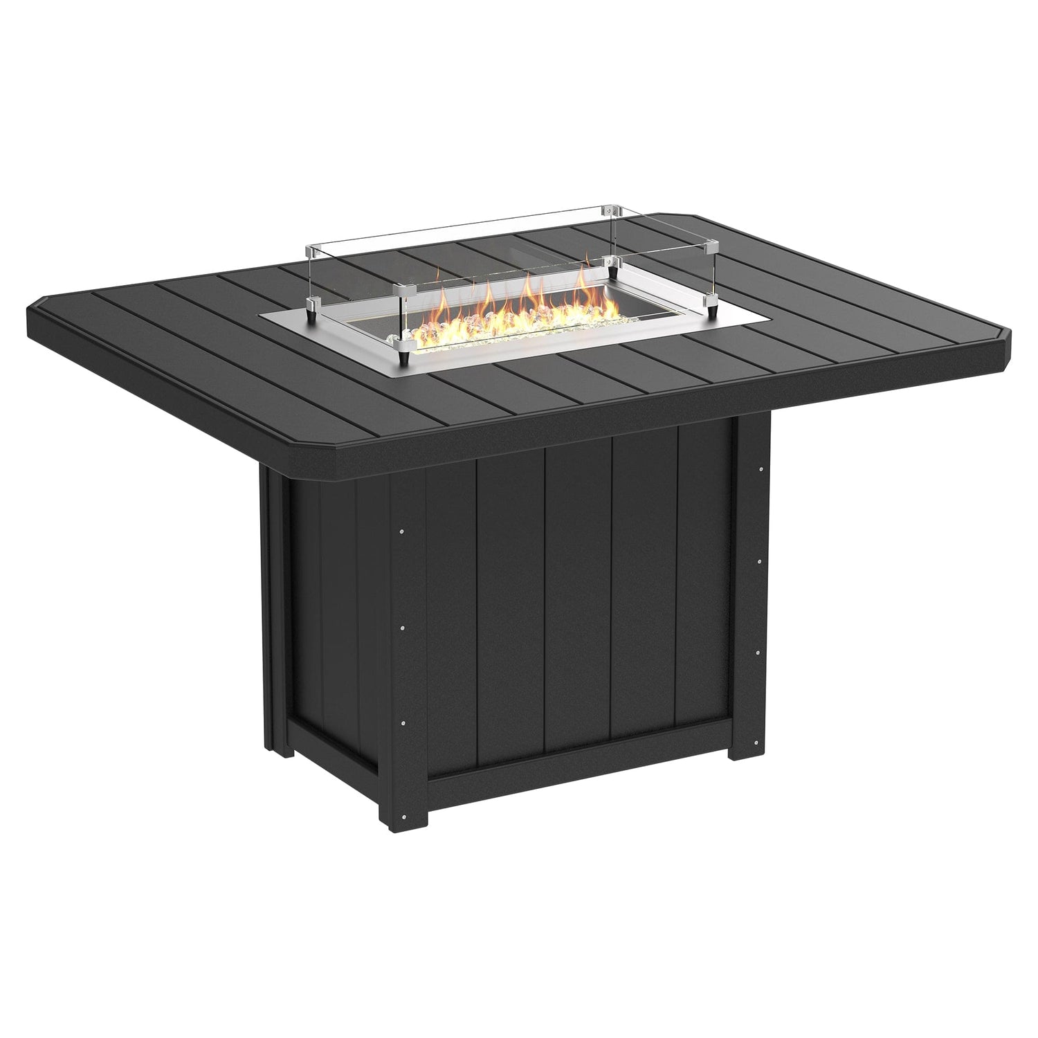 Luxcraft Lumin Poly Composite Rectangular Counter Height Fire Pit Table