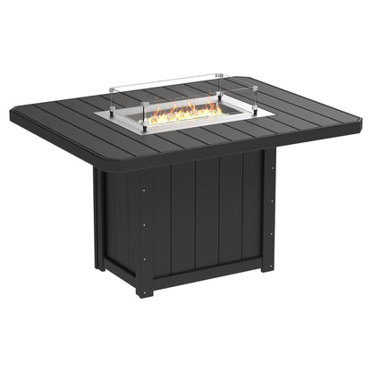 Luxcraft Lumin Poly Composite Rectangular Counter Height Fire Pit Table